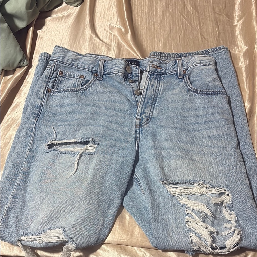 Aeropostale Light Blue Distressed Women Jeans